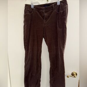 Talbots Taupe Corduroy Trousers